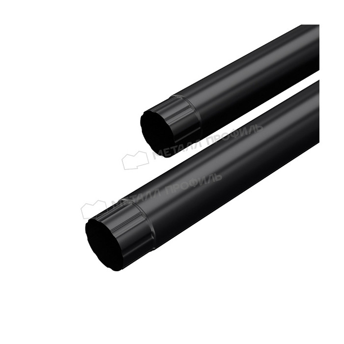 Труба соединительная МЕТАЛЛ ПРОФИЛЬ PURMAN BLACK EDITION D100х1000 Ral 9005