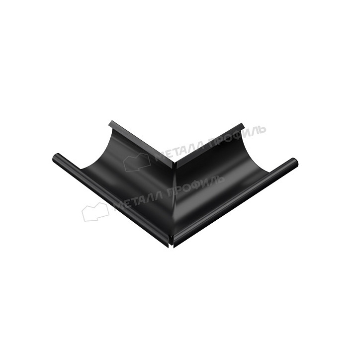 Угол желоба наружный МЕТАЛЛ ПРОФИЛЬ PURMAN BLACK EDITION D125 Ral 9005